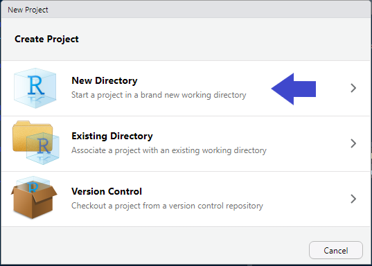 Figure 3 - Creation of a new directory.